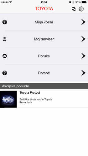 Toyota Servis aplikacija