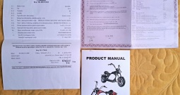 Prodajem električni skuter Shansu CP-4, 3000W