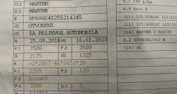 Renault master 2,3, 163 ks, vučna služba alu navoz, 2016. god. B kategorija,