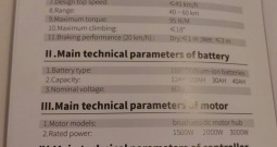 Prodajem električni skuter Shansu CP-4, 3000W – nov! (20 Ah, crveni)