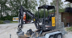 2019 Bager Volvo ECR18E + transportna prikolica