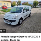 Renault Kangoo Maxi ZE produženi 5 sjedala