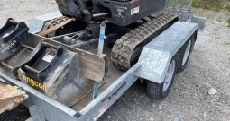 2019 Bager Volvo ECR18E + transportna prikolica