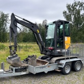 2015 Bager Volvo ECR25D + transportna prikolica
