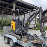 2019 Bager Volvo ECR18E + transportna prikolica