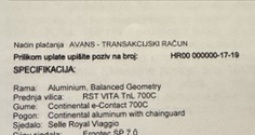 Električni bicikl - Infinity 2.0, xl, 50 cm, continental oprema