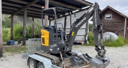 2019 Bager Volvo ECR18E + transportna prikolica