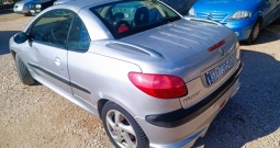 Peugeot 206 Cc 1.6 +LPG klima bez hrđe mogućnost zamjene za jeftinije vozilo po