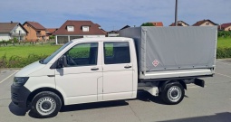 VW TRANSPORTER T6 2. 0 TDI, 2016g, dupla kabina, sanduk