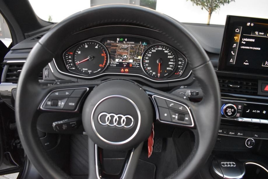 Audi A4, crni, 40 TDI, S-tronic, 3z-klima, koža, el. sjedala, navi, black optic