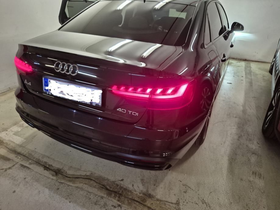 Audi A4, crni, 40 TDI, S-tronic, 3z-klima, koža, el. sjedala, navi, black optic