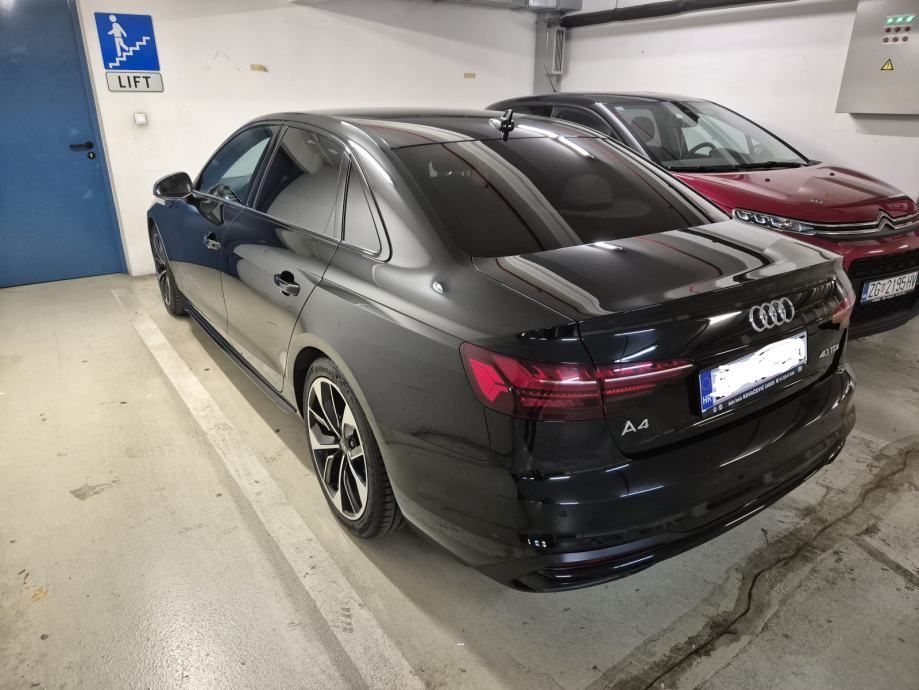 Audi A4, crni, 40 TDI, S-tronic, 3z-klima, koža, el. sjedala, navi, black optic